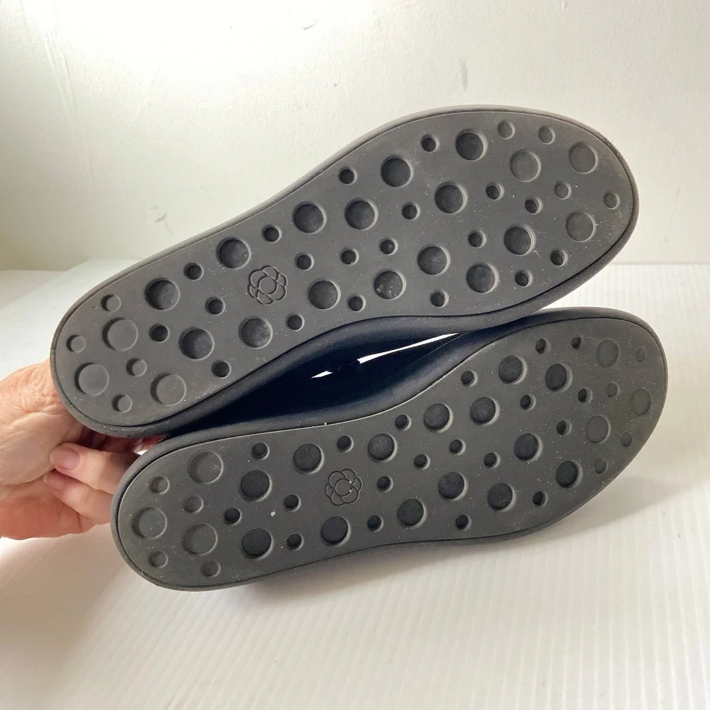 Atoms Model 000 Black Lace Up Slip On Sneakers Mens 8.75 Womens 10.25